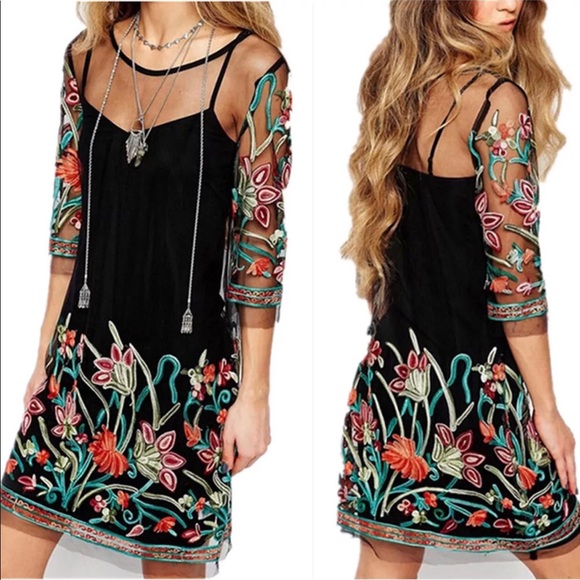 Dresses & Skirts - Get this “ Sheer Boho Floral “ look for less 💜